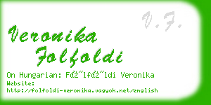 veronika folfoldi business card